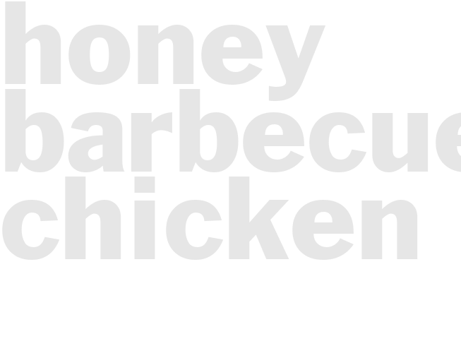 HONEY BARBECUED CHICKEN