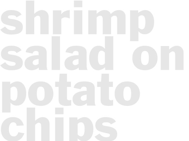 SHRIMP SALAD ON POTATO CHIPS 