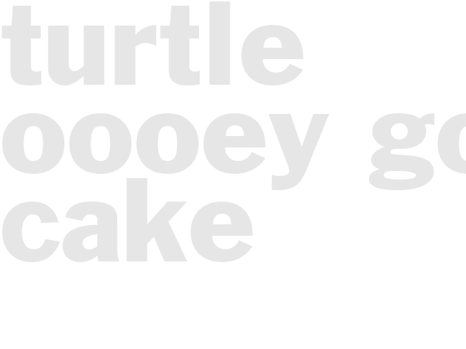 Turtle Oooey Goey Cake