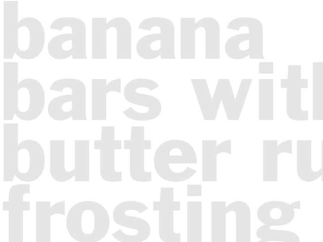 Banana Bars with Butter-Rum Frosting