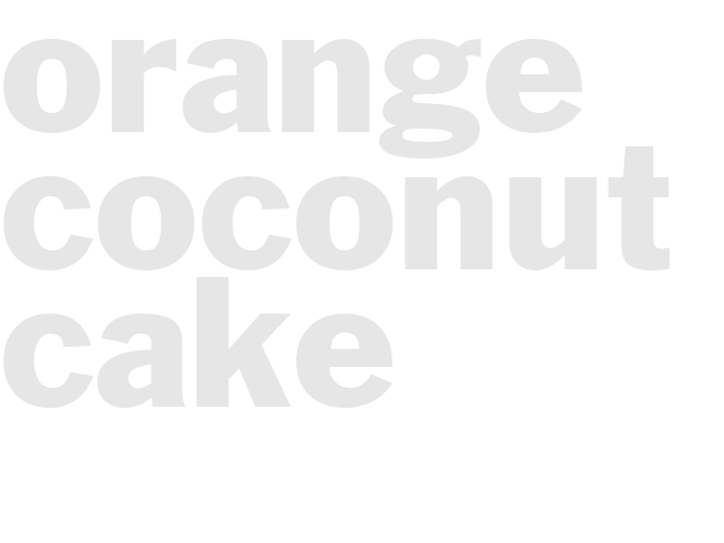Orange Coconut Cake