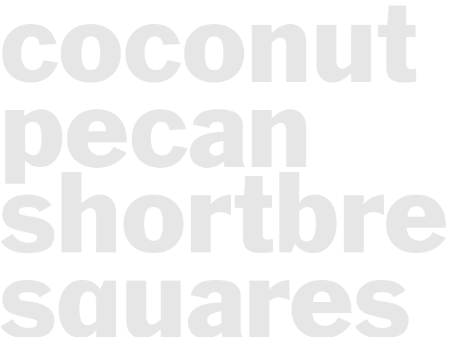 Coconut Pecan Shortbread Squares