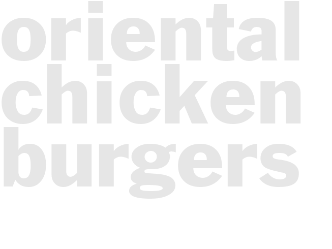 ORIENTAL CHICKEN BURGERS