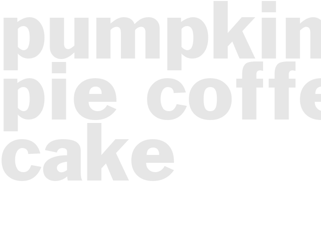 Pumpkin Pie Coffee Cake 