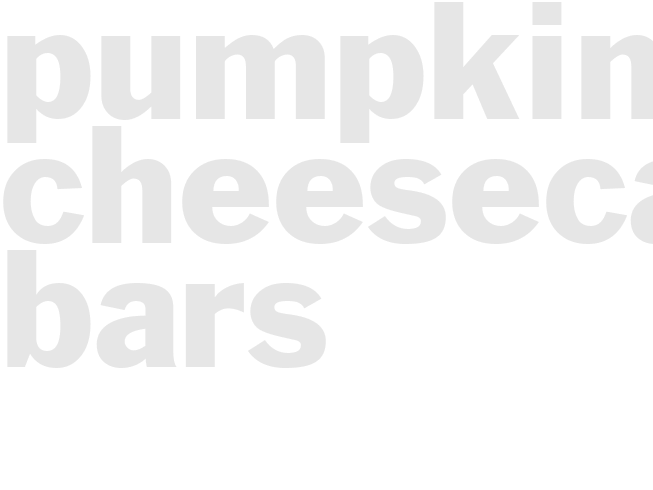 Pumpkin Cheesecake Bars
