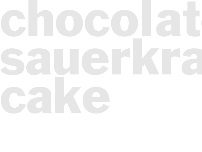 Chocolate Sauerkraut Cake