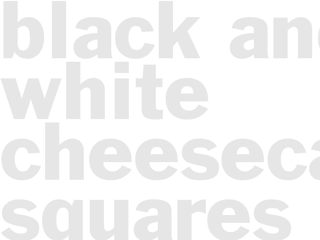 Black-and-White Cheesecake Squares