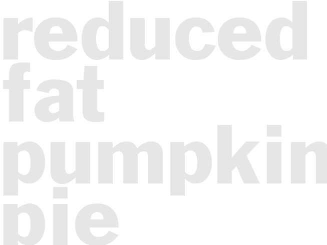 Reduced fat pumpkin pie