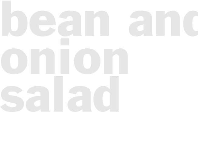 Bean and onion salad