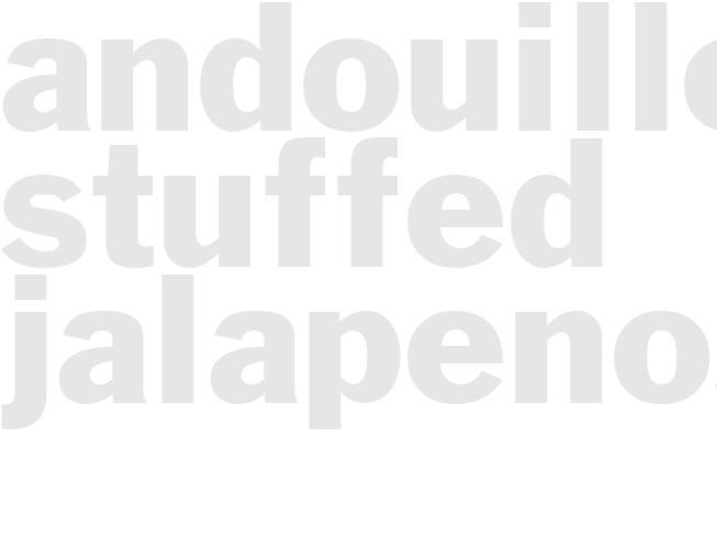 Andouille Stuffed Jalapenos