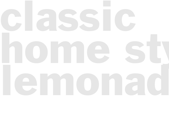 Classic Home-Style Lemonade