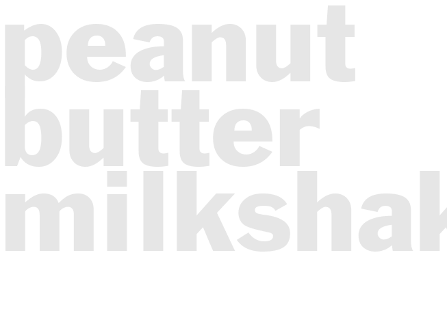 Peanut Butter Milkshake