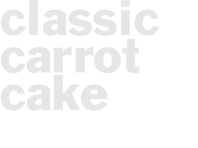 Classic carrot cake