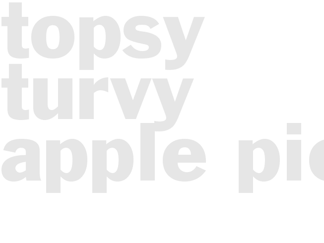 Topsy-Turvy Apple Pie