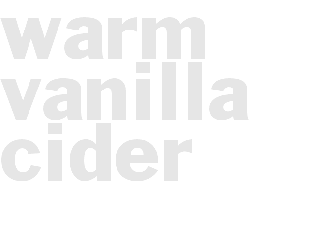 Warm vanilla cider