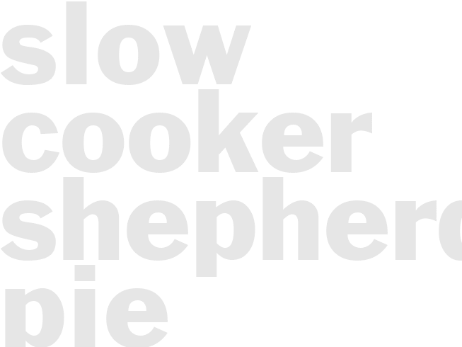 Slow Cooker Shepherd's Pie
