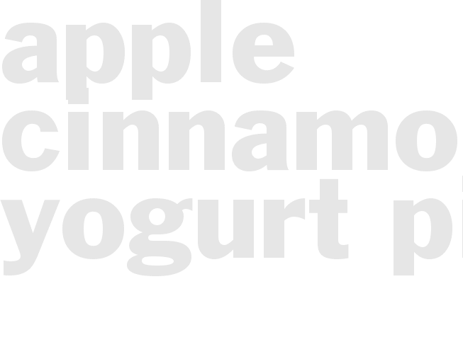 Apple Cinnamon Yogurt Pie