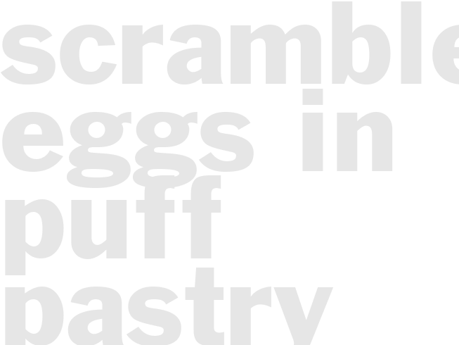 Scrambled Eggs in Puff Pastry