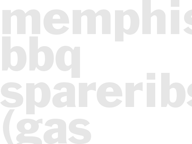 Memphis BBQ Spareribs (Gas Grill)