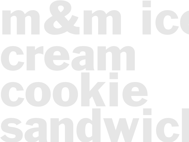 M&M Ice Cream Cookie Sandwich