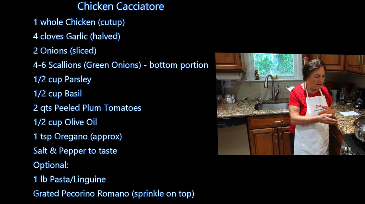 Italian Grandma Makes Chicken Cacciatore