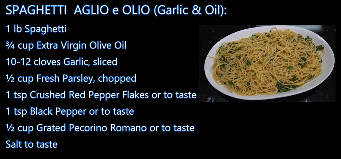 Italian Grandma Makes Spaghetti Aglio e Olio (Garlic & Oil)