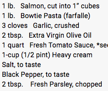 BOWTIE PASTA (FARFALLE) WITH SALMON