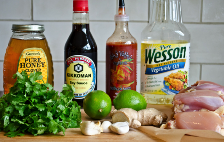 Grilled Chicken Skewers with Honey, Lime & Sriracha 