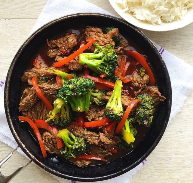 Beef with Broccoli & Red/Yellow/Orange Peppers