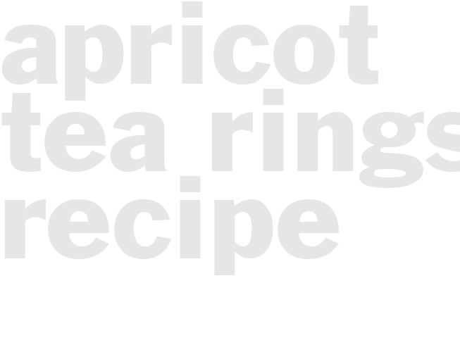 Apricot Tea Rings Recipe