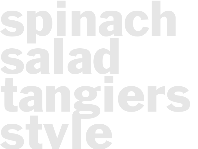 Spinach Salad Tangiers-Style