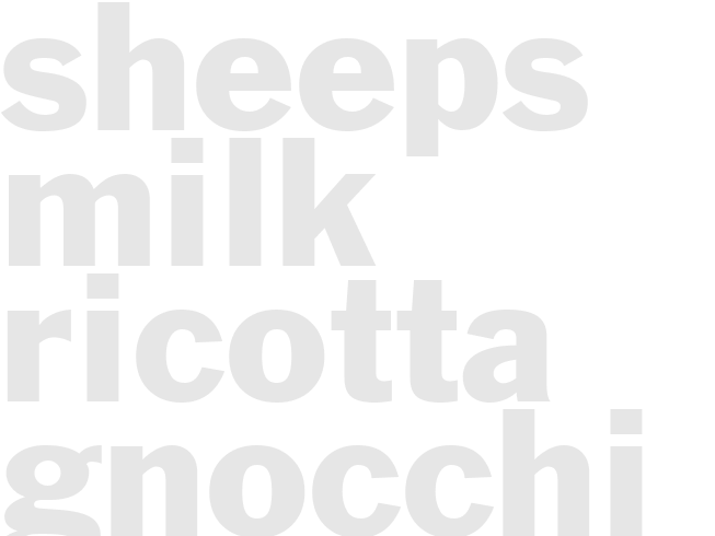Sheeps-Milk Ricotta Gnocchi