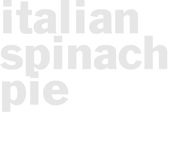 Italian Spinach Pie 