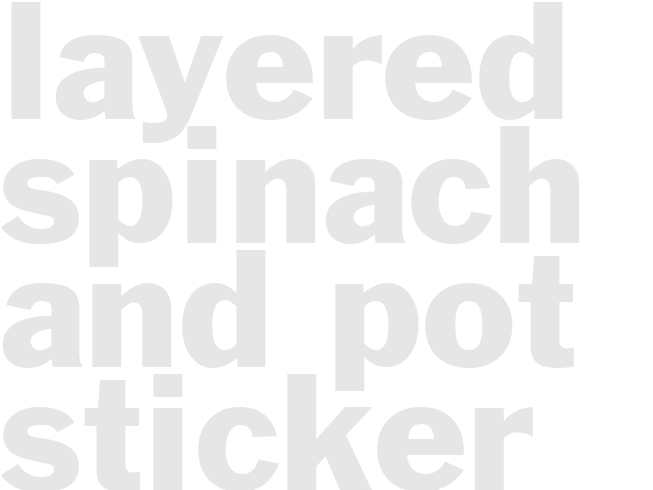 Layered Spinach and Pot Sticker Salad