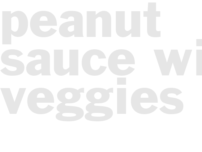 Peanut Sauce with Veggies
