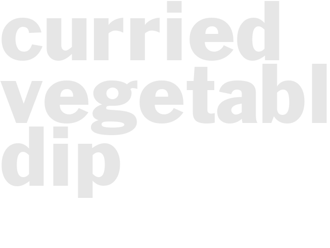 Curried Vegetable Dip 