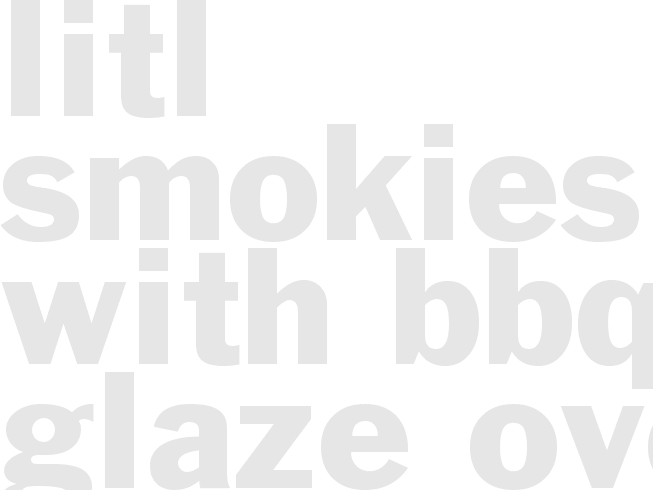 Litl Smokies with BBQ Glaze over Egg Noodles