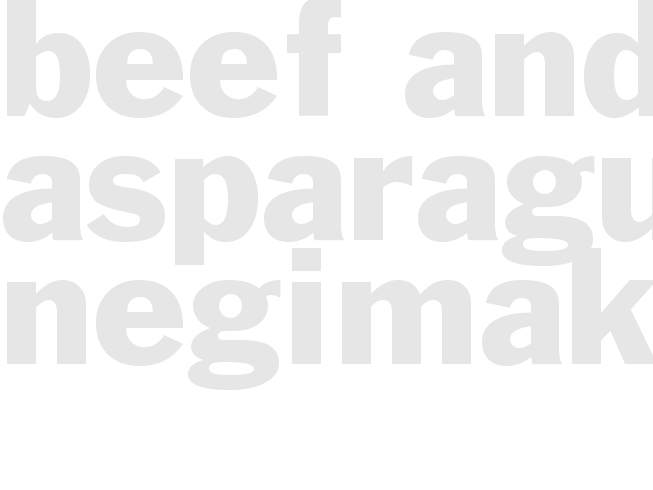 Beef and Asparagus Negimaki