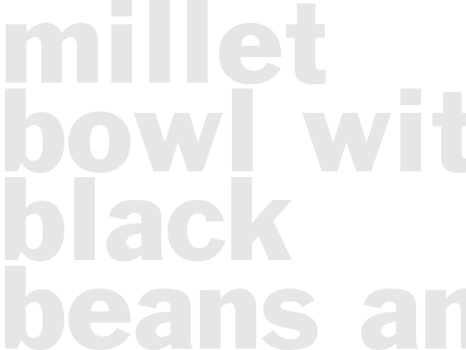 Millet Bowl with Black Beans and Vegetables