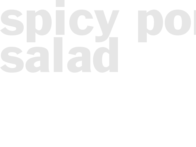 Spicy Pork Salad