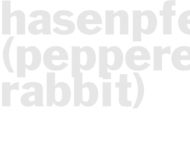 Hasenpfeffer (Peppered Rabbit)