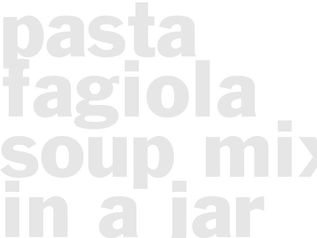 Pasta Fagiola Soup Mix in a Jar