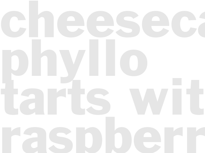 Cheesecake Phyllo Tarts with Raspberries