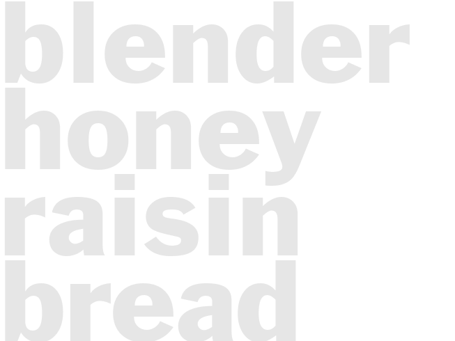 Blender Honey raisin bread