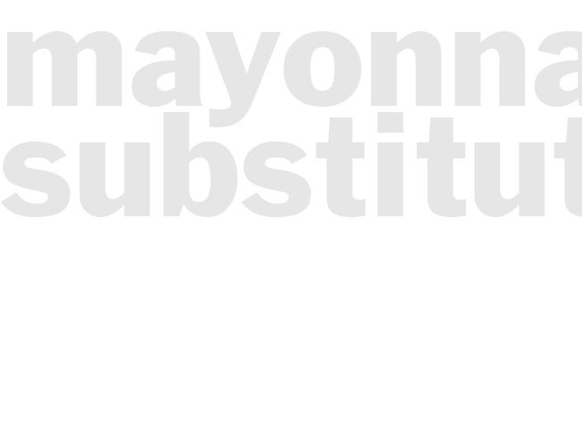 Mayonnaise substitute