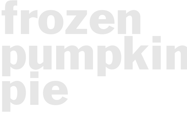 Frozen Pumpkin pie