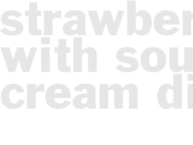 Strawberries with sour cream dip