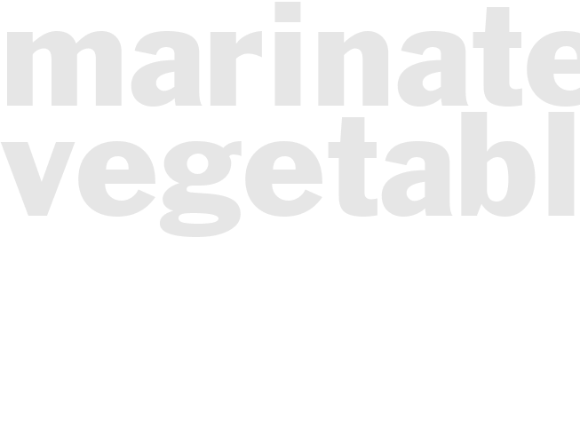 Marinated vegetables