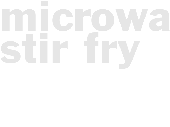 Microwave stir fry