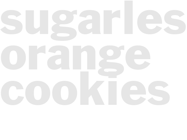 Sugarless orange cookies